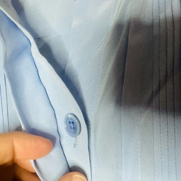 EQUIPMENT FEMME Amaury Silk Baby Blue Button Up Sleeveless Top Size Extra Small - Picture 7 of 9